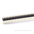 Conector de clavija de 2,54 mm, fila doble, recto, SQ0.64 mm